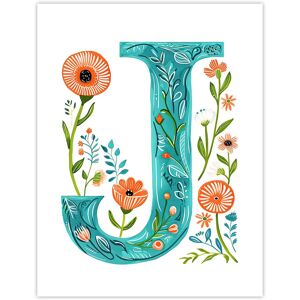 Artery8 Women's Wall Art Print Letter J in Watercolour Wildflowers Poppy Abstract Floral Word Art For Her Poster Size: W24" x H32" Multicolor W24" x H32" Artery8 Women's Wall Art Print Letter J in Watercolour Wildflowers Poppy Abstract Floral Word Art For Her Poster Size: W24" x H32" Multicolor W24" x H32"