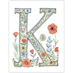 Artery8 Women's Wall Art Print Letter K Watercolour Wildflowers Delicate Nature Floral Word Art For Her Poster Size: W24" x H32" Multicolor W24" x H32" Artery8 Women's Wall Art Print Letter K Watercolour Wildflowers Delicate Nature Floral Word Art For Her Poster Size: W24" x H32" Multicolor W24" x H32"