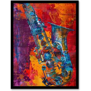 Artery8 Acid Jazz Music Saxophone Abstract Painting Framed Art Print Size: W12" x H16" Multicolor W12" x H16" Artery8 Acid Jazz Music Saxophone Abstract Painting Framed Art Print Size: W12" x H16" Multicolor W12" x H16"