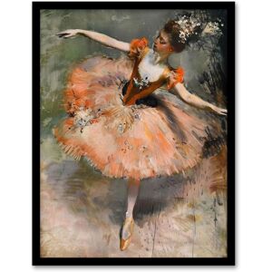 Artery8 Ballerina Arabesque Pose Edgar Degas Inspired Framed Art Print in Pink Size: W12" x H16" Pink W12" x H16" Artery8 Ballerina Arabesque Pose Edgar Degas Inspired Framed Art Print in Pink Size: W12" x H16" Pink W12" x H16"