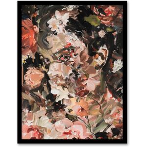 Artery8 Woman Face Hidden in Flowers Abstract Painting Framed Art Print in Pink Size: W12" x H16" Pink W12" x H16" Artery8 Woman Face Hidden in Flowers Abstract Painting Framed Art Print in Pink Size: W12" x H16" Pink W12" x H16"