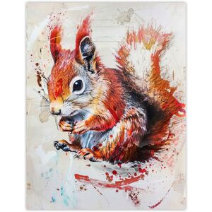 Artery8 Red Squirrel Painting Cute Woodland Animal Nature Wall Art Print in Brown Size: W24" x H32" Brown W24" x H32" Artery8 Red Squirrel Painting Cute Woodland Animal Nature Wall Art Print in Brown Size: W24" x H32" Brown W24" x H32"