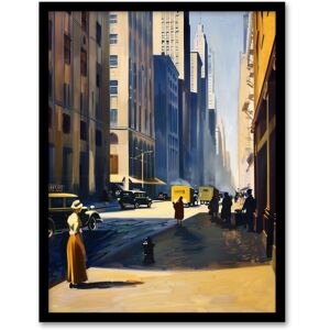 Artery8 1930s 5th Avenue Street View Sunny New York Framed Art Print in Brown Size: W12" x H16" Brown W12" x H16" Artery8 1930s 5th Avenue Street View Sunny New York Framed Art Print in Brown Size: W12" x H16" Brown W12" x H16"