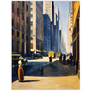 Artery8 1930s 5th Avenue Street View Sunny New York Wall Art Print in Brown Size: W12" x H16" Brown W12" x H16" Artery8 1930s 5th Avenue Street View Sunny New York Wall Art Print in Brown Size: W12" x H16" Brown W12" x H16"