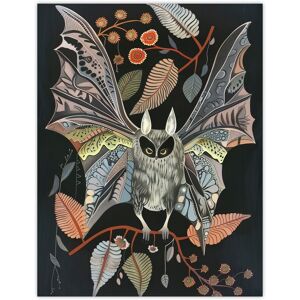 Artery8 Bat Flight Night Patterns Rustic Botanical Wall Art Print Size: W12" x H16" Multicolor W12" x H16" Artery8 Bat Flight Night Patterns Rustic Botanical Wall Art Print Size: W12" x H16" Multicolor W12" x H16"