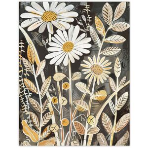 Artery8 Dark Daisies Forest Artwork Quirky Floral Rustic Wall Art Print in Grey Size: W12" x H16" Grey W12" x H16" Artery8 Dark Daisies Forest Artwork Quirky Floral Rustic Wall Art Print in Grey Size: W12" x H16" Grey W12" x H16"