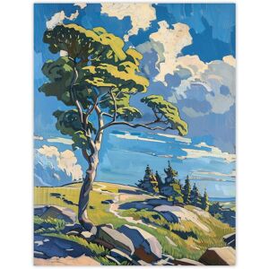 Artery8 Dartmoor Bright Sunny Day Landscape Oil Painting Wall Art Print in Blue Size: W12" x H16" Blue W12" x H16" Artery8 Dartmoor Bright Sunny Day Landscape Oil Painting Wall Art Print in Blue Size: W12" x H16" Blue W12" x H16"