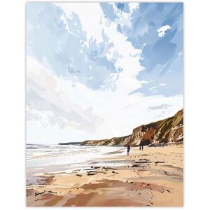 Artery8 Filey Beach Coastal Cliffs Landscape England Sky Wall Art Print in Beige Size: W12" x H16" Beige W12" x H16" Artery8 Filey Beach Coastal Cliffs Landscape England Sky Wall Art Print in Beige Size: W12" x H16" Beige W12" x H16"