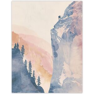 Artery8 El Capitan Yosemite Rock Climber Soft Watercolour Wall Art Print Size: W12" x H16" Multicolor W12" x H16" Artery8 El Capitan Yosemite Rock Climber Soft Watercolour Wall Art Print Size: W12" x H16" Multicolor W12" x H16"
