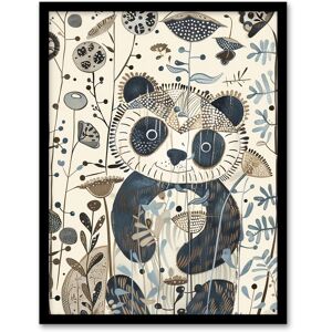 Artery8 Cute Smiling Baby Panda in Wildflower Garden Framed Art Print in Beige Size: W12" x H16" Beige W12" x H16" Artery8 Cute Smiling Baby Panda in Wildflower Garden Framed Art Print in Beige Size: W12" x H16" Beige W12" x H16"