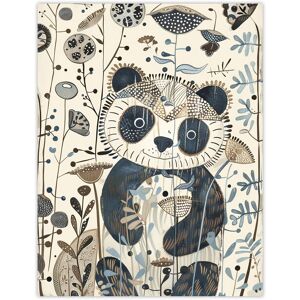 Artery8 Cute Smiling Baby Panda in Wildflower Garden Wall Art Print in Beige Size: W12" x H16" Beige W12" x H16" Artery8 Cute Smiling Baby Panda in Wildflower Garden Wall Art Print in Beige Size: W12" x H16" Beige W12" x H16"