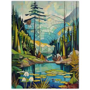 Artery8 The Eden Project Eco Dome Stylised Painting Hippy Wall Art Print in Blue Size: W12" x H16" Blue W12" x H16" Artery8 The Eden Project Eco Dome Stylised Painting Hippy Wall Art Print in Blue Size: W12" x H16" Blue W12" x H16"