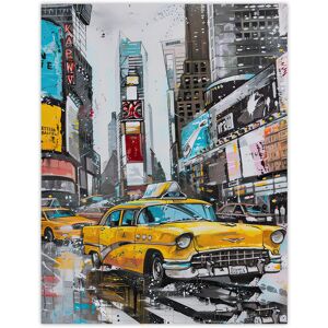 Artery8 New York City Taxi Cars Times Square Cityscape Wall Art Print in Grey Size: W18" x H24" Grey W18" x H24" Artery8 New York City Taxi Cars Times Square Cityscape Wall Art Print in Grey Size: W18" x H24" Grey W18" x H24"
