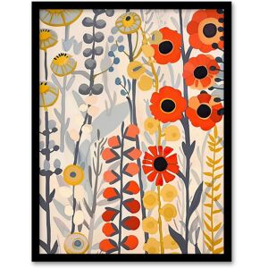 Artery8 Red Yellow Wildflowers Painting Rustic Floral Framed Art Print Size: W12" x H16" Multicolor W12" x H16" Artery8 Red Yellow Wildflowers Painting Rustic Floral Framed Art Print Size: W12" x H16" Multicolor W12" x H16"