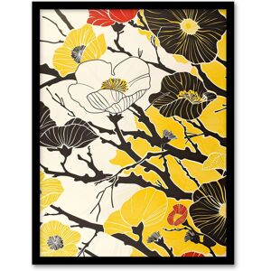 Artery8 Abstract Tree Branch Wildflowers Design Yellow Framed Art Print Size: W12" x H16" Yellow W12" x H16" Artery8 Abstract Tree Branch Wildflowers Design Yellow Framed Art Print Size: W12" x H16" Yellow W12" x H16"