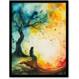 Artery8 Magician Forest Misty Rainbow Sunrise Concept Art Framed Art Print Size: W12" x H16" Multicolor W12" x H16" Artery8 Magician Forest Misty Rainbow Sunrise Concept Art Framed Art Print Size: W12" x H16" Multicolor W12" x H16"