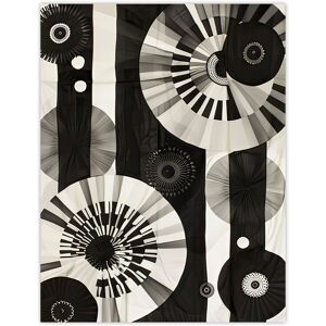Artery8 Geometric Black White Circle Stripe Patterns Wall Art Print Size: W12" x H16" Black W12" x H16" Artery8 Geometric Black White Circle Stripe Patterns Wall Art Print Size: W12" x H16" Black W12" x H16"