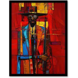 Artery8 New Orleans Jazz Music Fest Abstract Violinist Framed Art Print in Red Size: W12" x H16" Red W12" x H16" Artery8 New Orleans Jazz Music Fest Abstract Violinist Framed Art Print in Red Size: W12" x H16" Red W12" x H16"