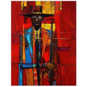 Artery8 New Orleans Jazz Music Fest Abstract Violinist Wall Art Print in Red Size: W12" x H16" Red W12" x H16" Artery8 New Orleans Jazz Music Fest Abstract Violinist Wall Art Print in Red Size: W12" x H16" Red W12" x H16"