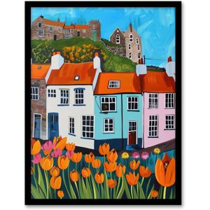 Artery8 Summer Day in English Town Tulips Colourful Framed Art Print Size: W12" x H16" Multicolor W12" x H16" Artery8 Summer Day in English Town Tulips Colourful Framed Art Print Size: W12" x H16" Multicolor W12" x H16"