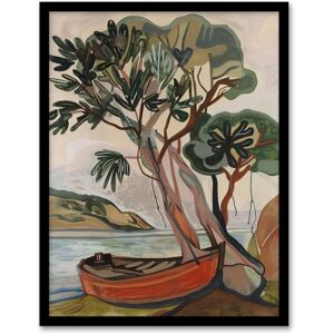 Artery8 Tree Boat in Robin Hood's Bay Yorkshire Painting Framed Art Print in Brown Size: W12" x H16" Brown W12" x H16" Artery8 Tree Boat in Robin Hood's Bay Yorkshire Painting Framed Art Print in Brown Size: W12" x H16" Brown W12" x H16"