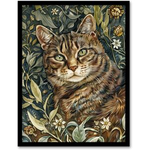 Artery8 Cat Lover Moggie Pet Hiding in Wildflower Field Framed Wall Art in Green Size: W12" x H16" Green W12" x H16" Artery8 Cat Lover Moggie Pet Hiding in Wildflower Field Framed Wall Art in Green Size: W12" x H16" Green W12" x H16"