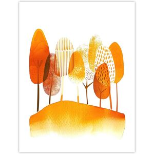 Artery8 Abstract Autumn Trees Orange Watercolour Painting Wall Art Print in Mustard Size: W12" x H16" Mustard W12" x H16" Artery8 Abstract Autumn Trees Orange Watercolour Painting Wall Art Print in Mustard Size: W12" x H16" Mustard W12" x H16"
