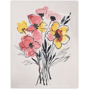 Artery8 Abstract Flower Bouquet Pastel Yellow Pink Floral Wall Art Print Size: W12" x H16" Multicolor W12" x H16" Artery8 Abstract Flower Bouquet Pastel Yellow Pink Floral Wall Art Print Size: W12" x H16" Multicolor W12" x H16"