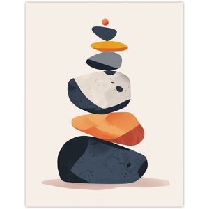 Artery8 Vertical Stacked Stones Zen Bright Graphic Boho Wall Art Print in Orange Size: W24" x H32" Orange W24" x H32" Artery8 Vertical Stacked Stones Zen Bright Graphic Boho Wall Art Print in Orange Size: W24" x H32" Orange W24" x H32"