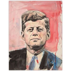 Artery8 John Kennedy JFK USA President Watercolour Wall Art Print in Red Size: W12" x H16" Red W12" x H16" Artery8 John Kennedy JFK USA President Watercolour Wall Art Print in Red Size: W12" x H16" Red W12" x H16"