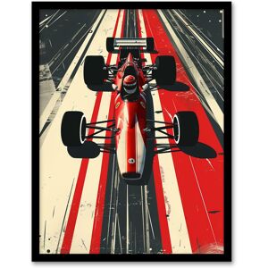 Artery8 Vintage Red Race Car Sport Speed Racing Track Framed Art Print Size: A4 Red A4 Artery8 Vintage Red Race Car Sport Speed Racing Track Framed Art Print Size: A4 Red A4