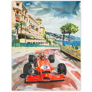 Artery8 Vintage Motor Sport Monaco Car Race Painting Wall Art Print Size: W24" x H32" Multicolor W24" x H32" Artery8 Vintage Motor Sport Monaco Car Race Painting Wall Art Print Size: W24" x H32" Multicolor W24" x H32"