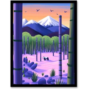 Artery8 Panda Bear Bamboo Forest Japan Mountain Landscape Framed Art Print Size: W12" x H16" Multicolor W12" x H16" Artery8 Panda Bear Bamboo Forest Japan Mountain Landscape Framed Art Print Size: W12" x H16" Multicolor W12" x H16"