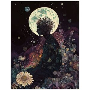 Artery8 Flower Nymph Full Moon Portrait Concept Art Wall Art Print Size: W12" x H16" Multicolor W12" x H16" Artery8 Flower Nymph Full Moon Portrait Concept Art Wall Art Print Size: W12" x H16" Multicolor W12" x H16"