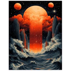 Artery8 Aquarius Zodiac Sign Space Seascape Concept Art Wall Art Print in Orange Size: W12" x H16" Orange W12" x H16" Artery8 Aquarius Zodiac Sign Space Seascape Concept Art Wall Art Print in Orange Size: W12" x H16" Orange W12" x H16"