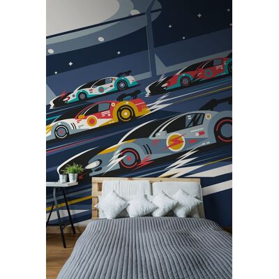 Origin Murals Sports Cars Wall Mural in Navy Size: W300 cm x H240 cm Navy W300 cm x H240 cm Origin Murals Sports Cars Wall Mural in Navy Size: W300 cm x H240 cm Navy W300 cm x H240 cm