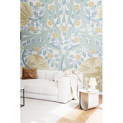 Origin Murals Flower Circle Wall Mural in Pale Blue Size: W300 cm x H240 cm Pale Blue W300 cm x H240 cm Origin Murals Flower Circle Wall Mural in Pale Blue Size: W300 cm x H240 cm Pale Blue W300 cm x H240 cm