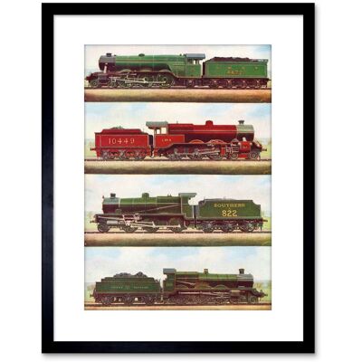 Artery8 - Transport Vintage Train Print - Size 9x7 inch Artery8 - Transport Vintage Train Print - Size 9x7 inch