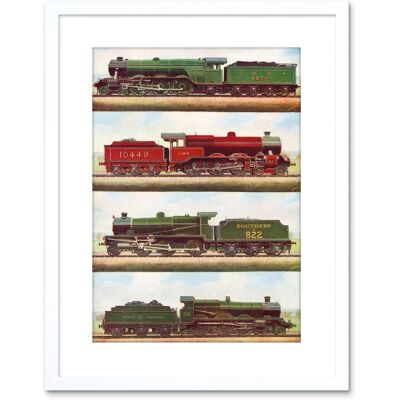 Artery8 - Transport Vintage - Train Engine - Wall Art Artery8 - Transport Vintage - Train Engine - Wall Art