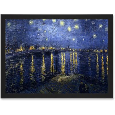Artery8 - Starry Night Over Rhone A4 - Framed - Wall Art Print Artery8 - Starry Night Over Rhone A4 - Framed - Wall Art Print