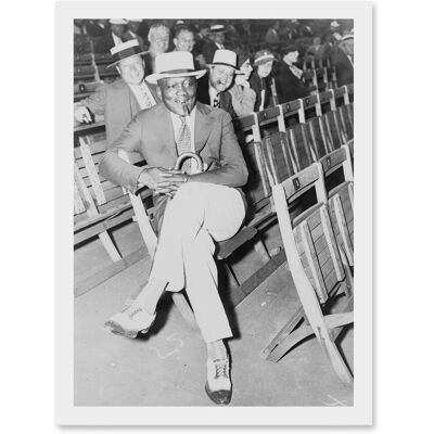Artery8 - Jack Johnson Boxer - White - Wall Art Print Artery8 - Jack Johnson Boxer - White - Wall Art Print