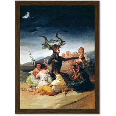 Artery8 - Goya Witches Sabbath - brown - A4 - Wall Art Artery8 - Goya Witches Sabbath - brown - A4 - Wall Art
