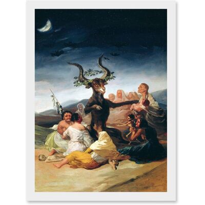 Artery8 - Goya Witches Sabbath - A4 - Framed - Wall Art Print Artery8 - Goya Witches Sabbath - A4 - Framed - Wall Art Print