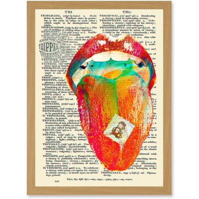 Artery8 - Acid LSD Hallucinogenic Tripper Dictionary Page - Light Oak - Framed Wall Art Print Artery8 - Acid LSD Hallucinogenic Tripper Dictionary Page - Light Oak - Framed Wall Art Print