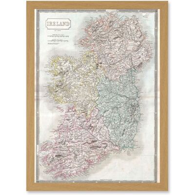 Artery8 - Vintage Map 1850 Hall Ireland - A4 - Wall Art Artery8 - Vintage Map 1850 Hall Ireland - A4 - Wall Art