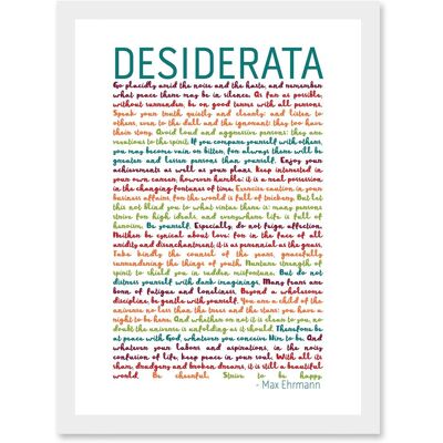 Artery8 - Desiderata Rainbow Words - A4 - Wall Art Print Artery8 - Desiderata Rainbow Words - A4 - Wall Art Print