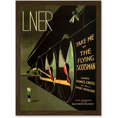 Artery8 - LNER Flying Scotsman - brown - A4 - Wall Art Artery8 - LNER Flying Scotsman - brown - A4 - Wall Art