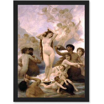Artery8 - Birth Of Venus - Black - A4 - Wall Art Print Artery8 - Birth Of Venus - Black - A4 - Wall Art Print