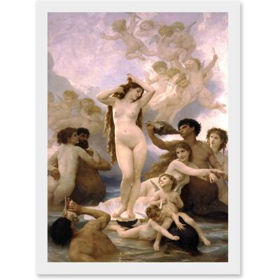 Artery8 - Birth Of Venus - A4 - White Frame - Wall Art Print Artery8 - Birth Of Venus - A4 - White Frame - Wall Art Print