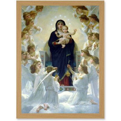 Artery8 - Virgin With Angels - A4 - Framed - Wall Art Print Artery8 - Virgin With Angels - A4 - Framed - Wall Art Print